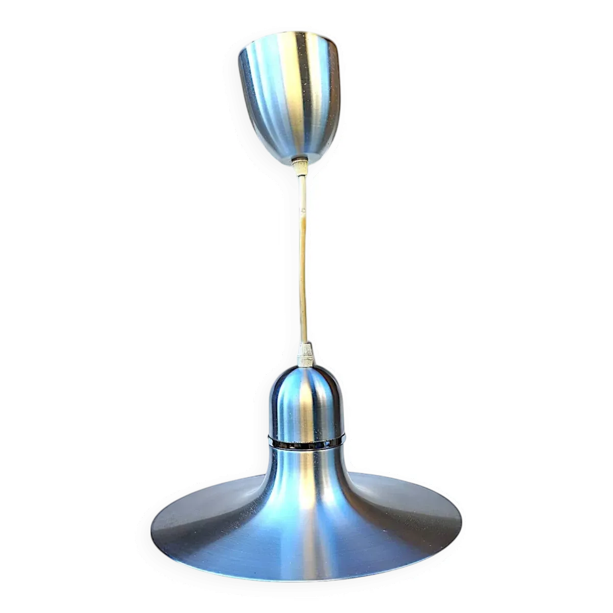 Suspension vintage space age 1970 aluminium S