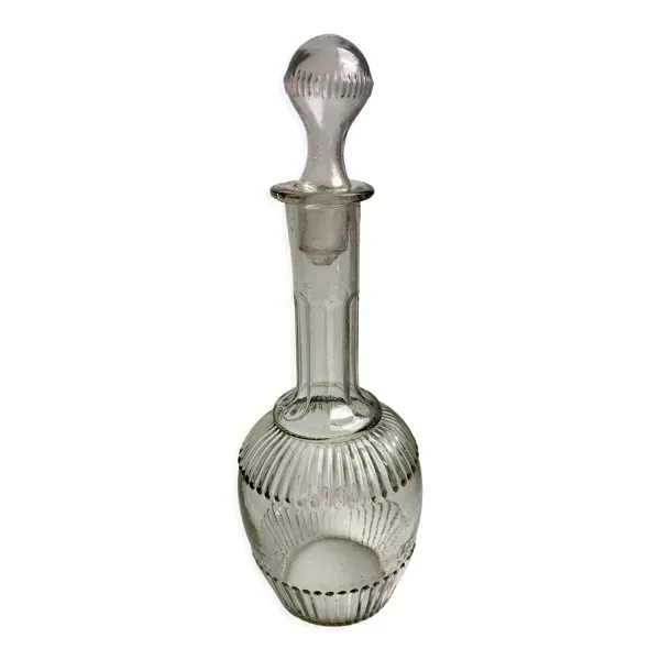 Carafe en verre moulé années 50