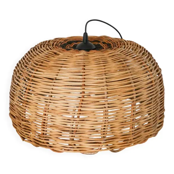 Suspension géante en osier, forme Ronde, 1970 - 54 X 34 cm