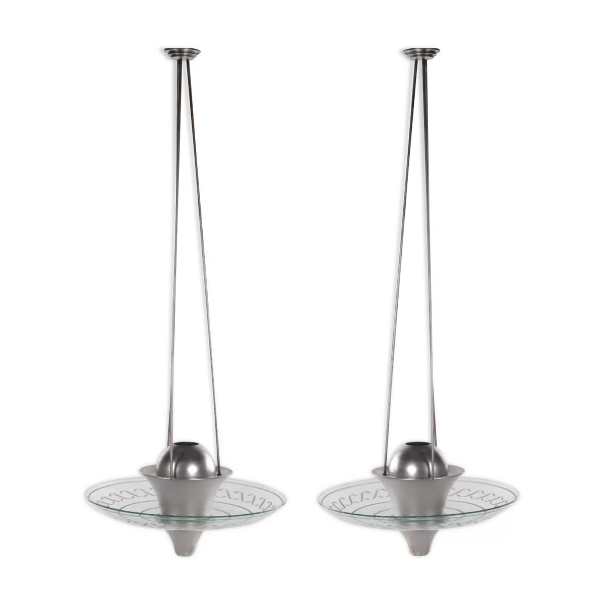 2 suspensions Art Déco