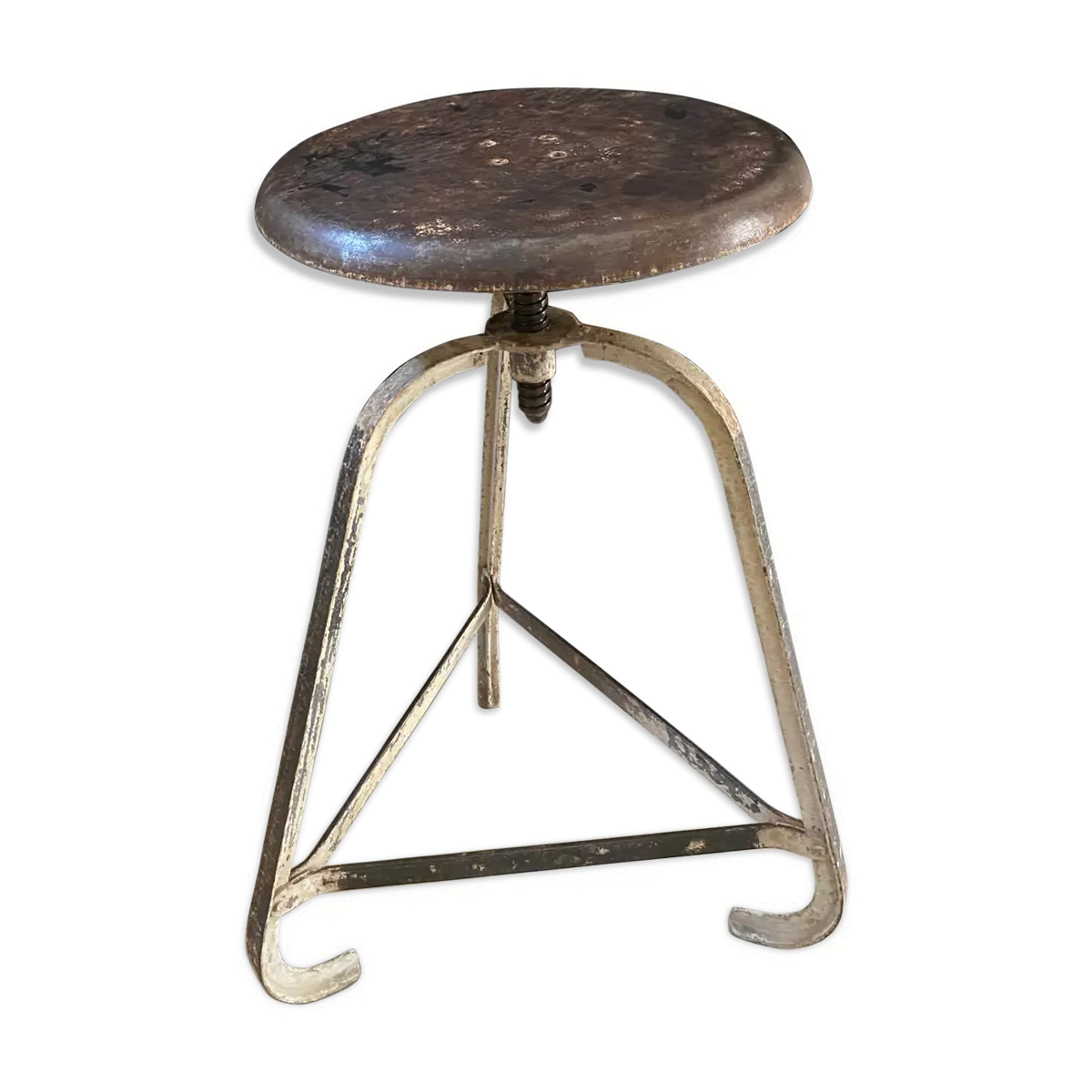 Ancien tabouret d'atelier industriel