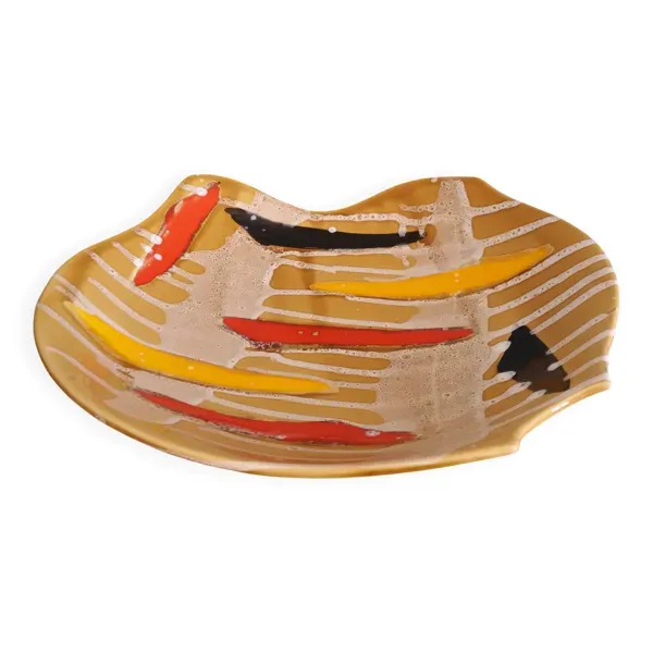 Coupe à fruits, plat en céramique Vercor style Vallauris années 60 70