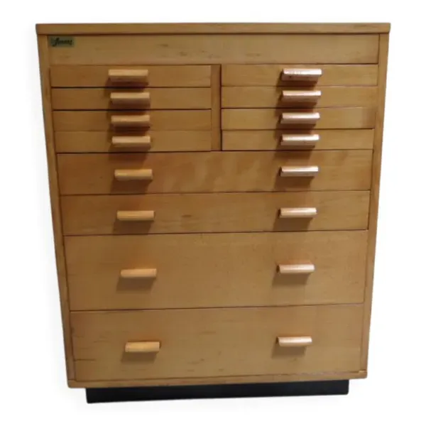 Cabinet de classement vintage avec tiroirs