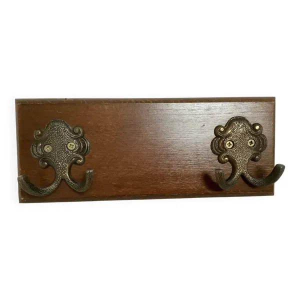 Porte manteau en bois deux patères