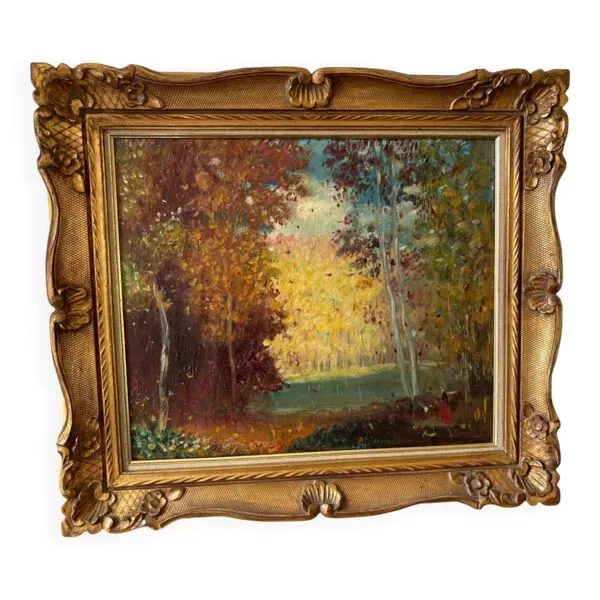 Paysage signé du XXeme siècle