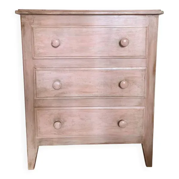Petite commode type parisienne patinée en Rose