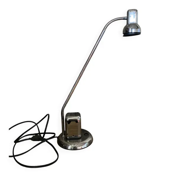 Lampe de bureau Vrieland en métal chromé,1980