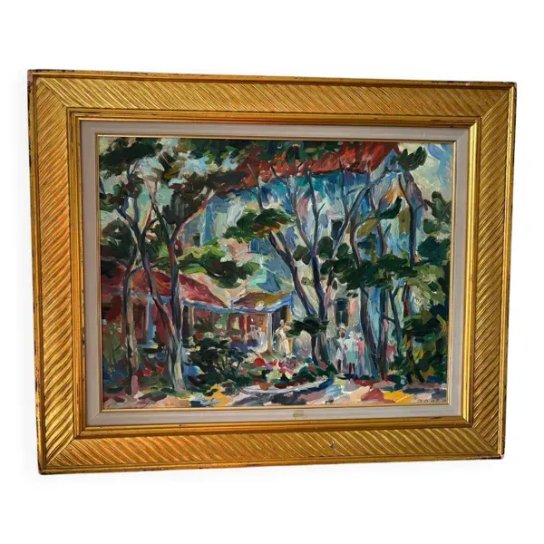 Paysage école russe signée