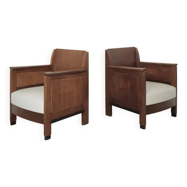 Fauteuils art deco Haagse school la paire