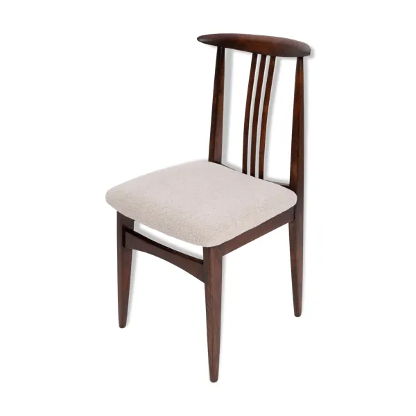 Chaise Mid-Century en Bouclé et Hêtre par M. Zielinski, Europe, 1960s