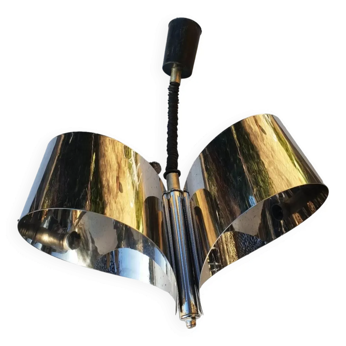 Lustre en inox 1970