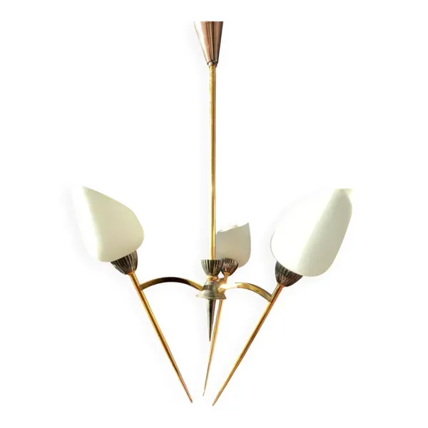 Rare Lustre Vintage des années 60, dans l’esprit Stilnovo / Maison Arlus.