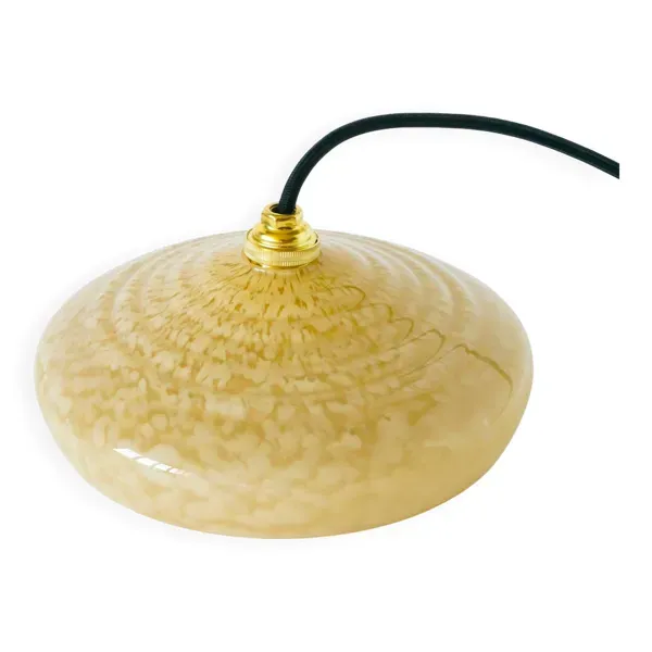 Suspension en verre Clichy jaune, 1930