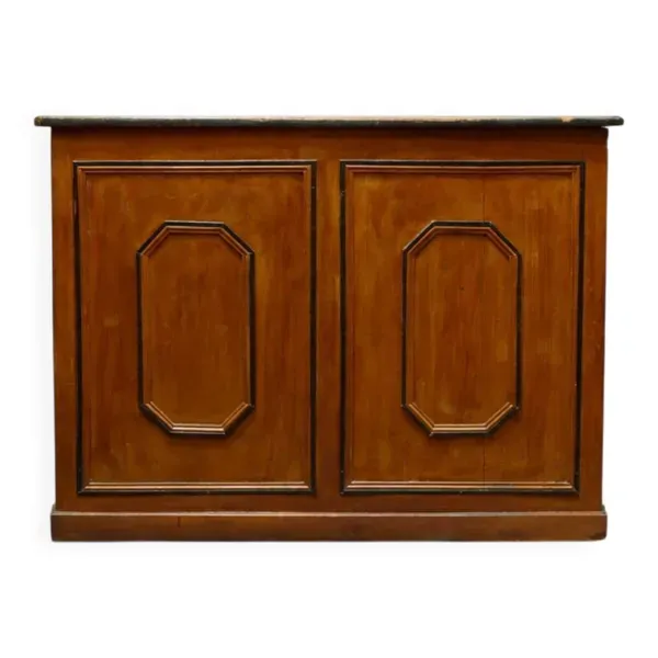 Comptoir ancien en bois, fin XIXe-début XXe siècle