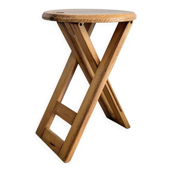 Tabouret pliant TS attribué à Roger Tallon – design français années 70
