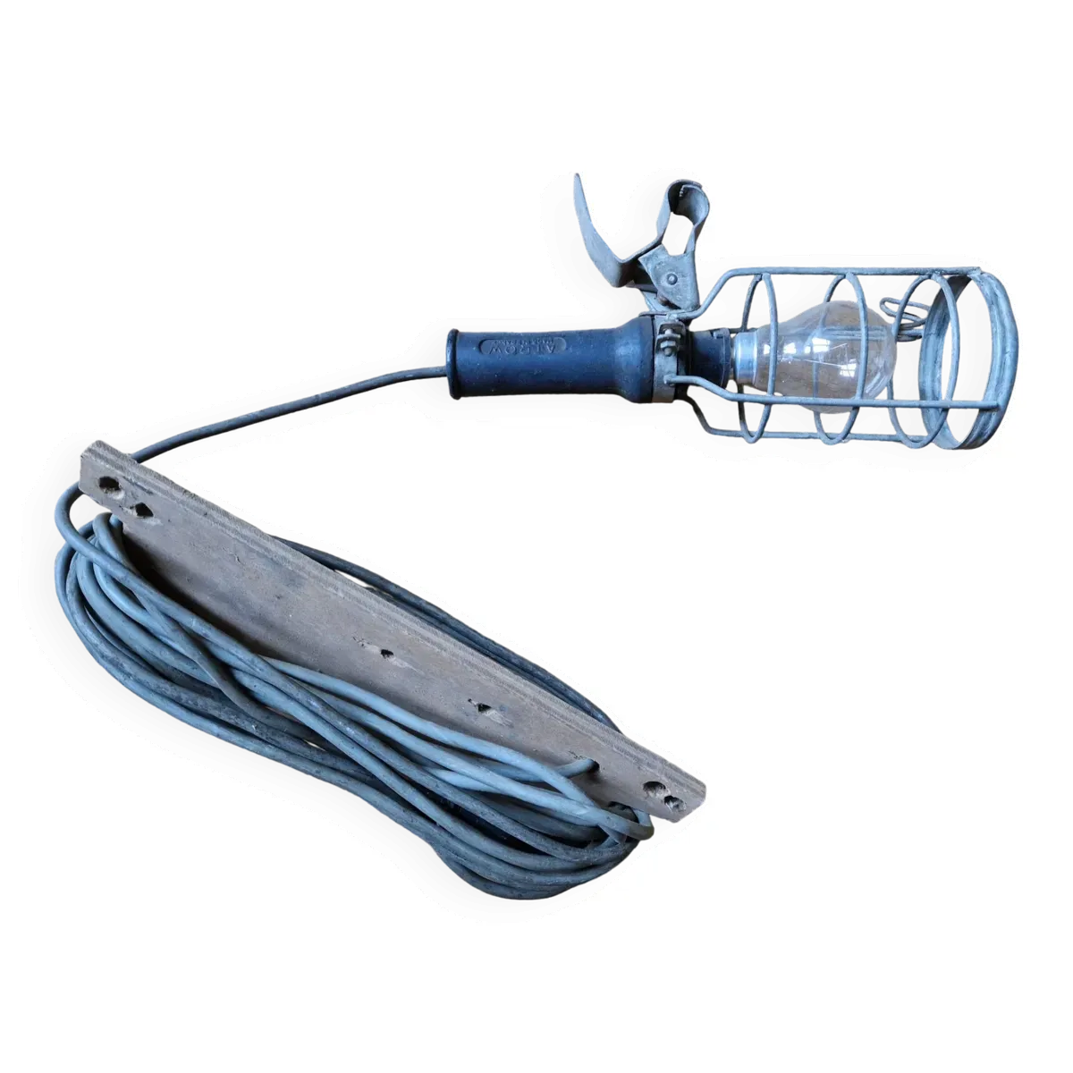 Lampe baladeuse d'atelier industriel, vintage années 1960