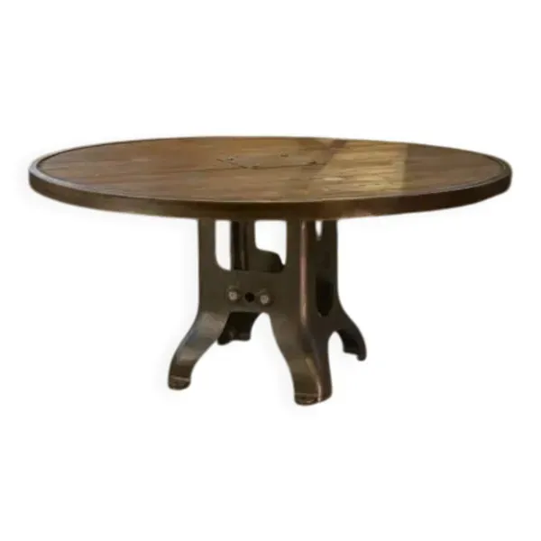 Table touret industrielle piètement en fonte 1950’s