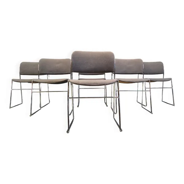 Chaises 40/4 de David Rowland pour Seid International, années 1970.
