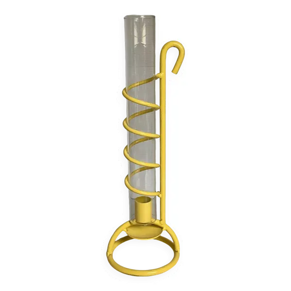 Grand bougeoir ressort spirale jaune
