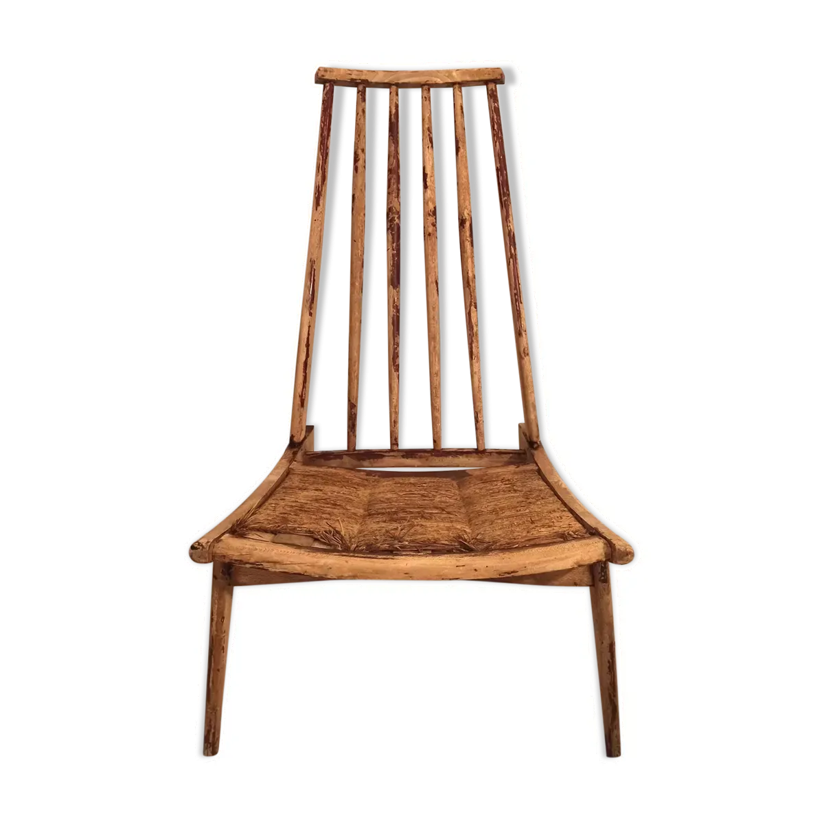 Fauteuil chaise vintage en bois
