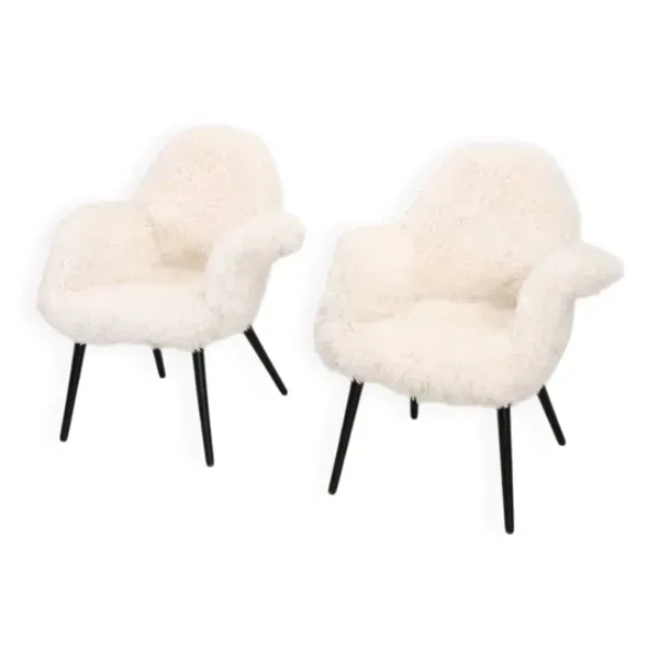 2 chaises Vitra Organic de Charles Eames et Eero Saarinen