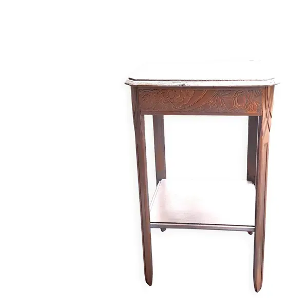 Table Basse bois  Style Art Déco sculpté décoration intérieur vintage