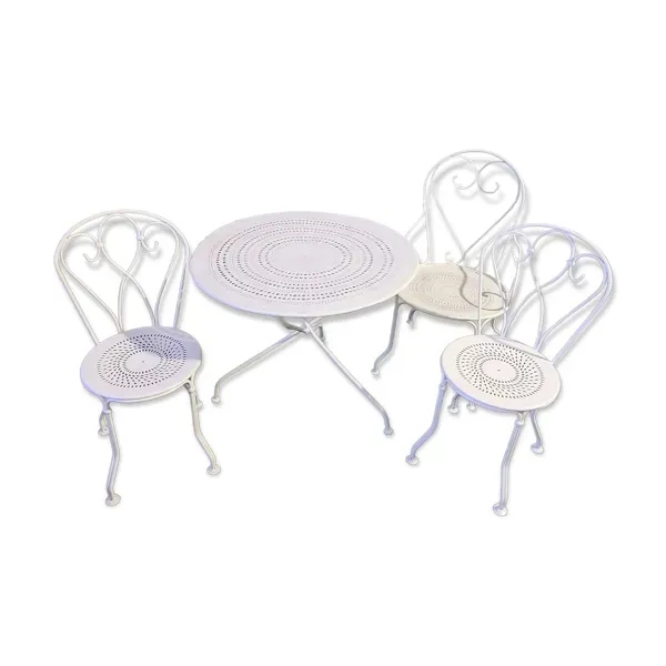 Salon de Jardin Mid-Century en Fer Forgé