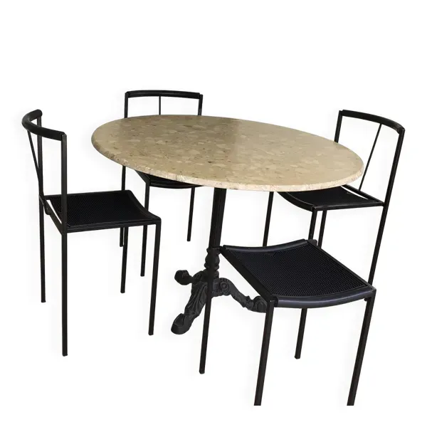 Chaise et tabouret Zeus