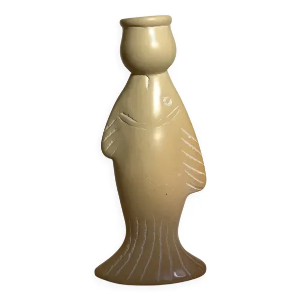 Bougeoir poisson en pierre à savon