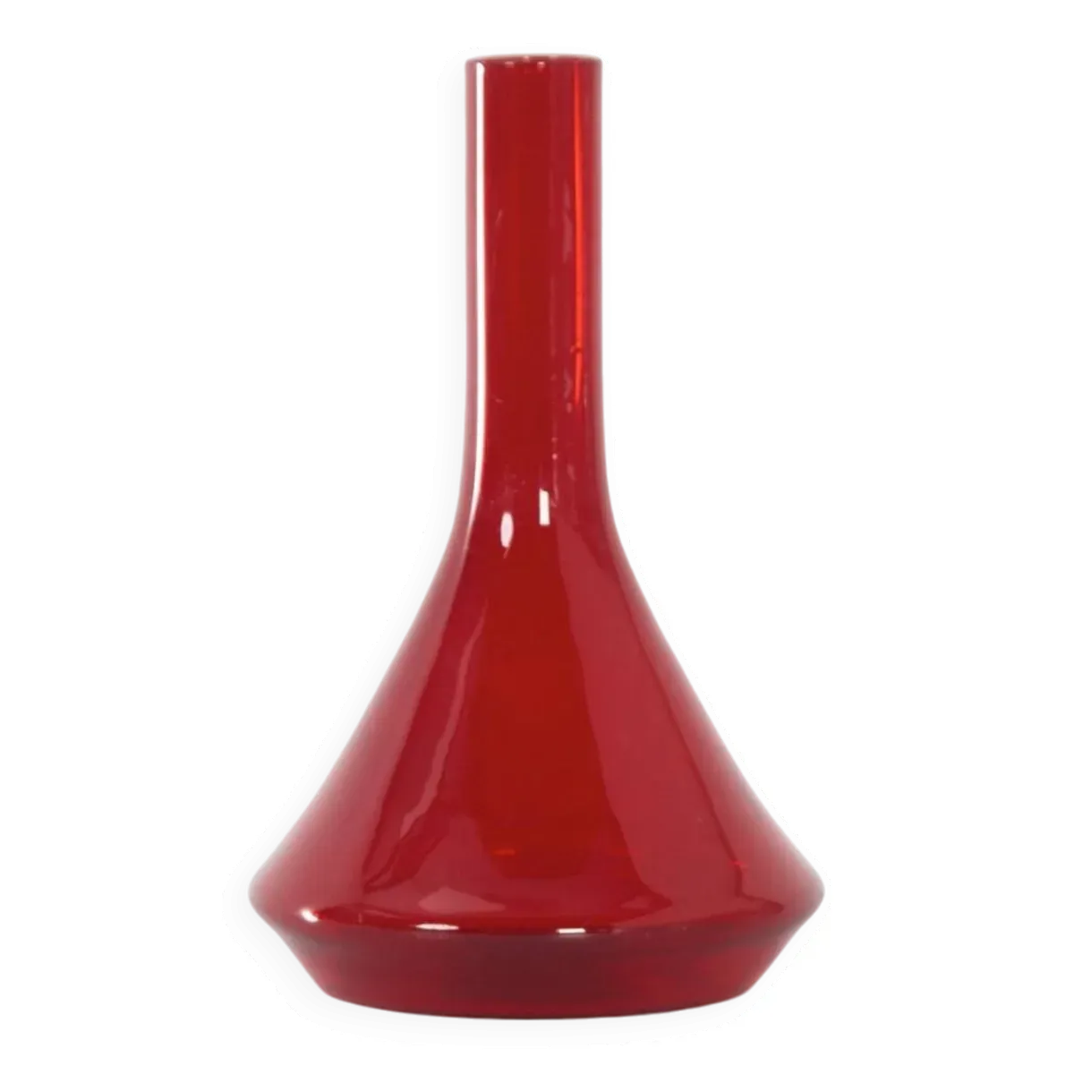 Vase rouge d'AD Copier pour Glasfabriek Leerdam, années 1960