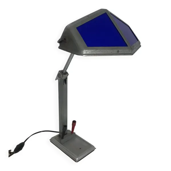 Grande lampe vintage 1920 Pirouett Art Déco bureau - 50 cm