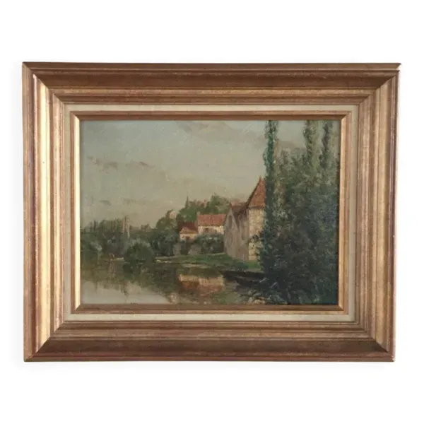 Charles ripault, actif début xxe. la roche-posay.huile/carton