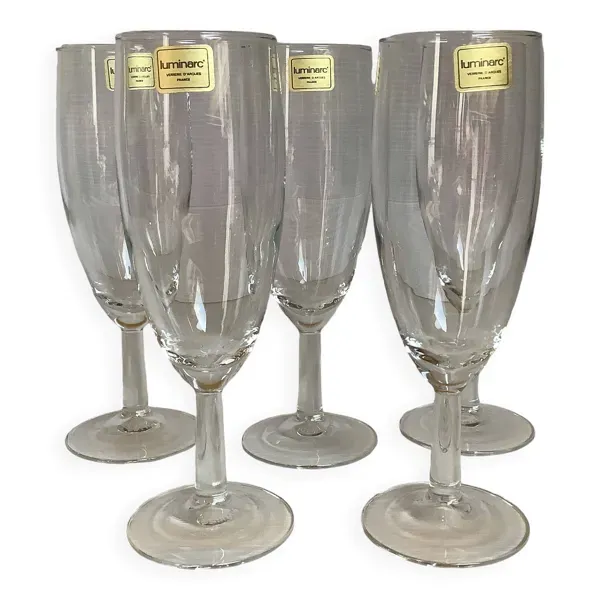 5 flûtes à champagne Luminarc
