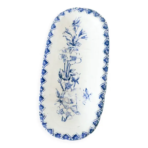 Porte-savon en Terre de Fer, Bleu, XIXème