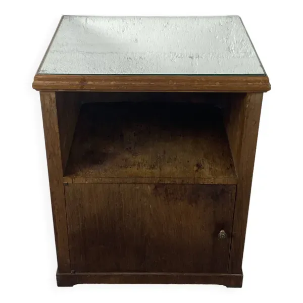 Table de chevet ou  d’appoint avec plateau miroir
