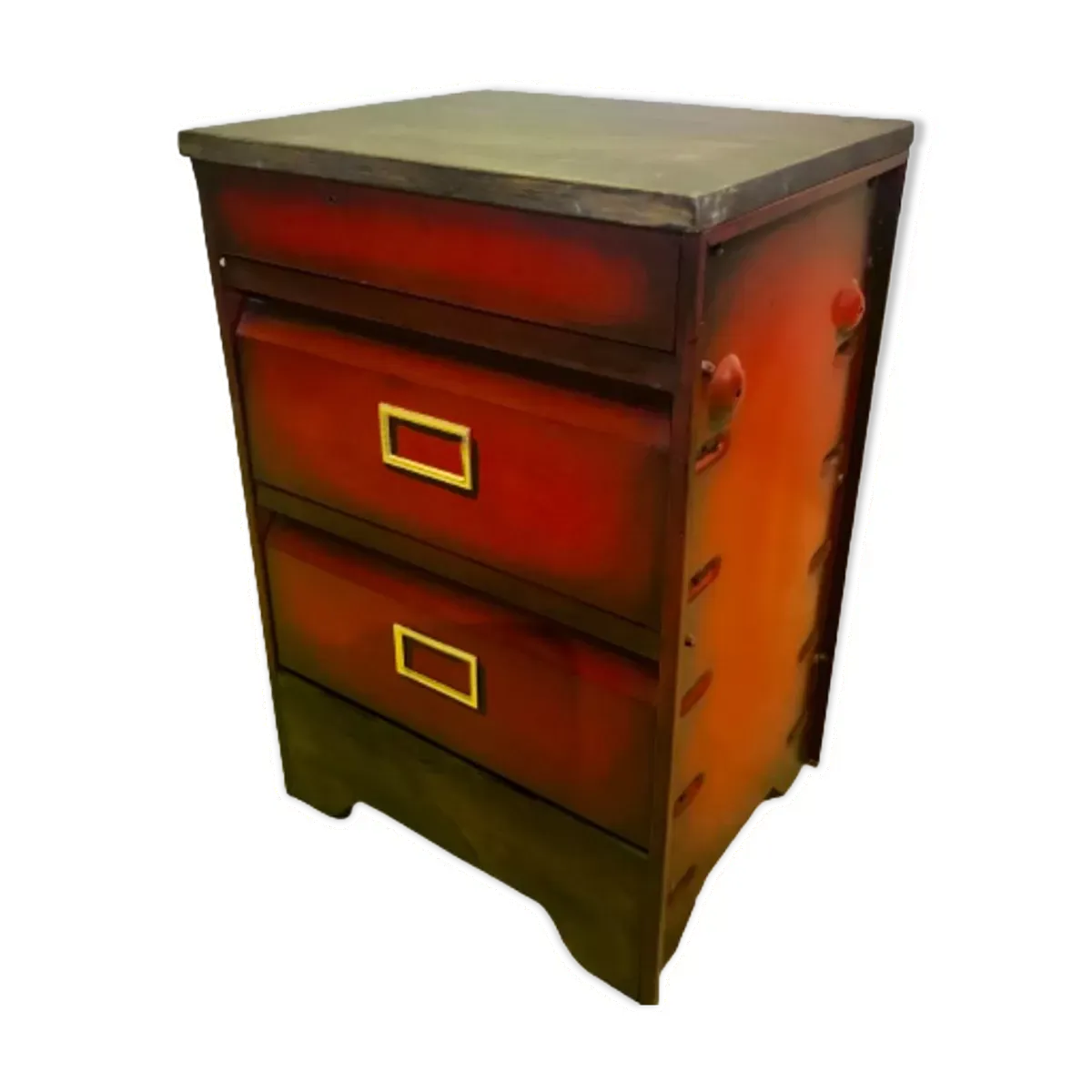 Meuble de rangement industriel à clapet