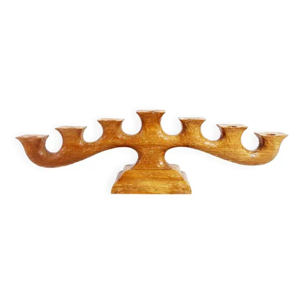 Bougeoir anthroposophique en chêne 1950