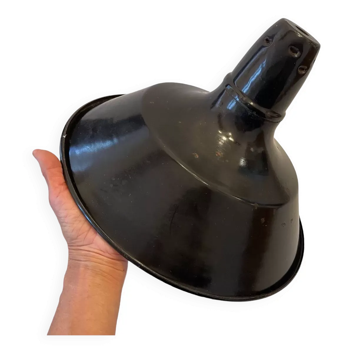 Abat-jour en tôle émaillée 1950, décoration industrielle, n2