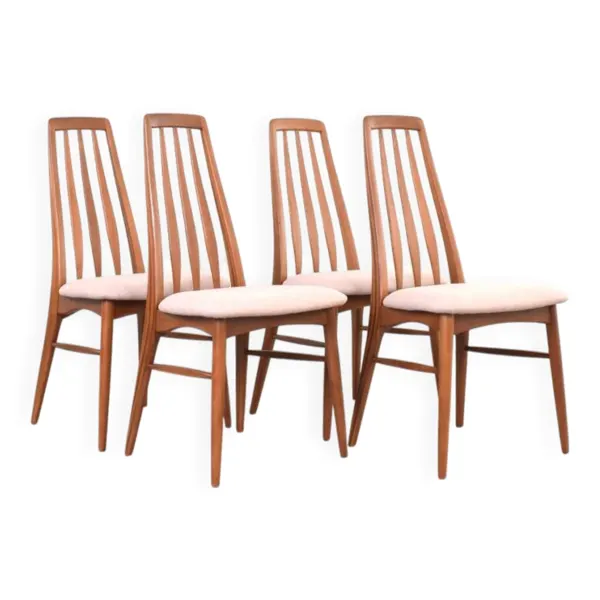 Chaises de salle à manger Eva par Niels Koefoed pour Koefoed Hornslet, années 1960, ensemble de 4
