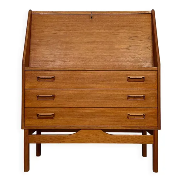 1960s Vintage Danish Teak Secretary by Dyrlund