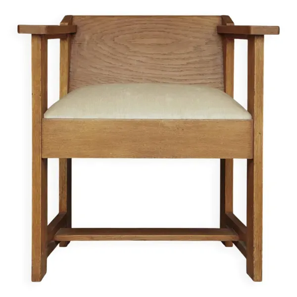 Fauteuil de l'École de La Haye moderniste attribué à Frits Spanjaard, années 1920.