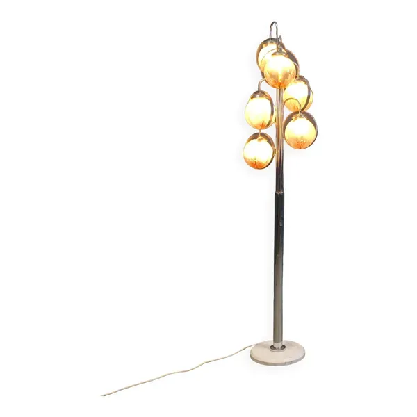 Lampe de sol en verre de Murano vintage par Mazzega, années 1970
