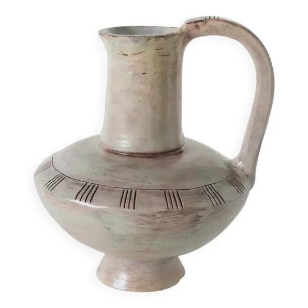 Grand vase en poterie, style brutaliste, 1970