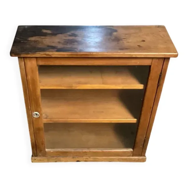 Vitrine école bois vintage