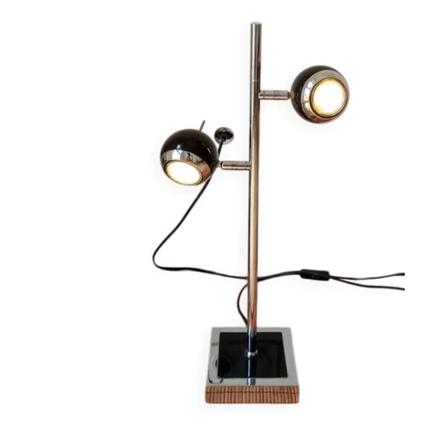 Lampe design vintage Seylumière Hary – Double spot orientable – Années 80