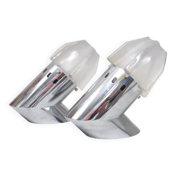 Paire d'appliques italienne chromées 1960