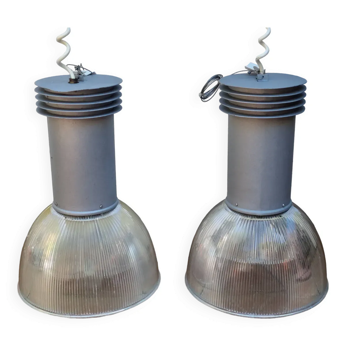 Paire de suspensions vintage de style industriel