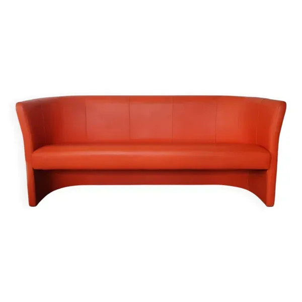 Canapé vintage incurvé orange