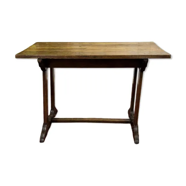 Table bistrot en châtaignier des années 1950