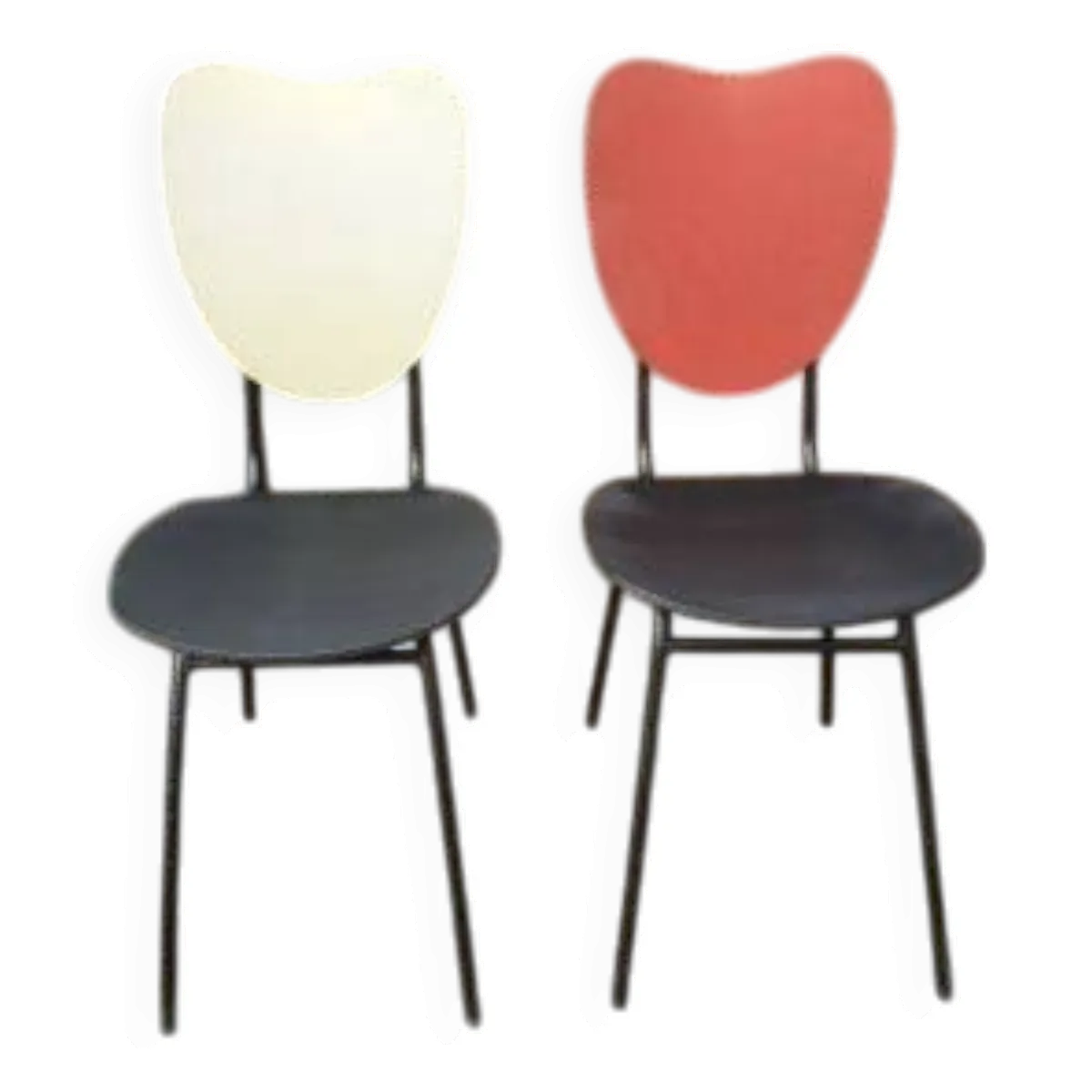 Paire de chaises modernistes années 50
